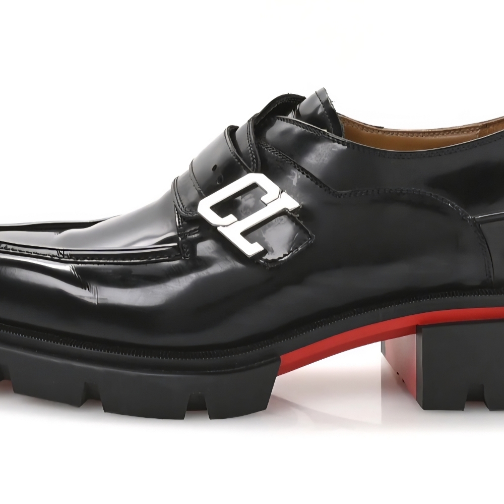 Christian Louboutin Black Calfskin Our Georges Men's Leather Loafers 44 - Picture 12 of 12
